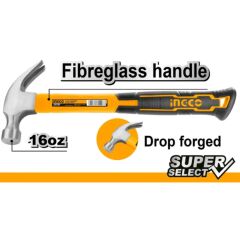 İNGCO HCHS8016 FİBERGLASS SAPLI ÇATAL ÇEKİÇ 450 GR