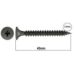 AKDENİZ ALÇIPAN VİDASI SİVRİ 3.5x45 (500 AD.)