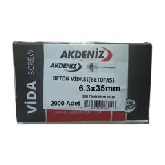 AKDENİZ AHŞAP VİDASI (BETOFAS) 6.3x35 (2000 AD.)